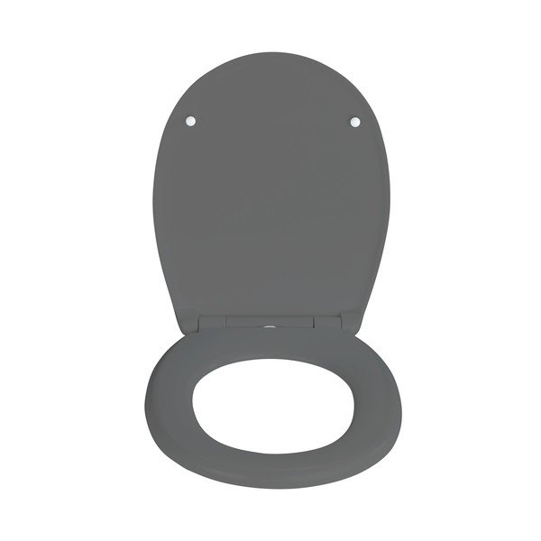 Сива тоалетна седалка от неръждаема стомана Vorno - Wenko-image-1