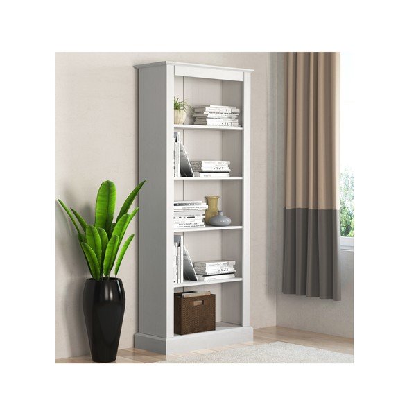 Бяла библиотека от масивен бор 181x31 cm Mille – Støraa-image-1