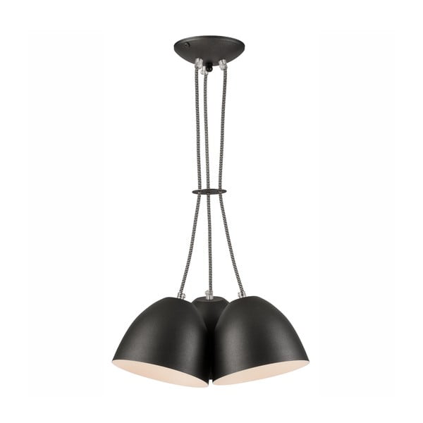 Черна висяща лампа с метален абажур - LAMKUR