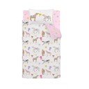 Розово/кремаво единично  детско спално бельо 135x200 cm Happy Horses – Catherine Lansfield