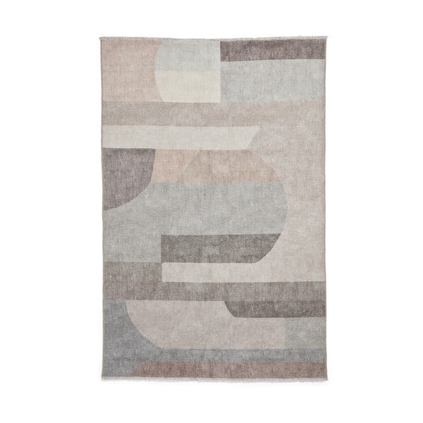 Бежов килим със смес от памук подходящ за пране 152x230 cm Whisper – Think Rugs