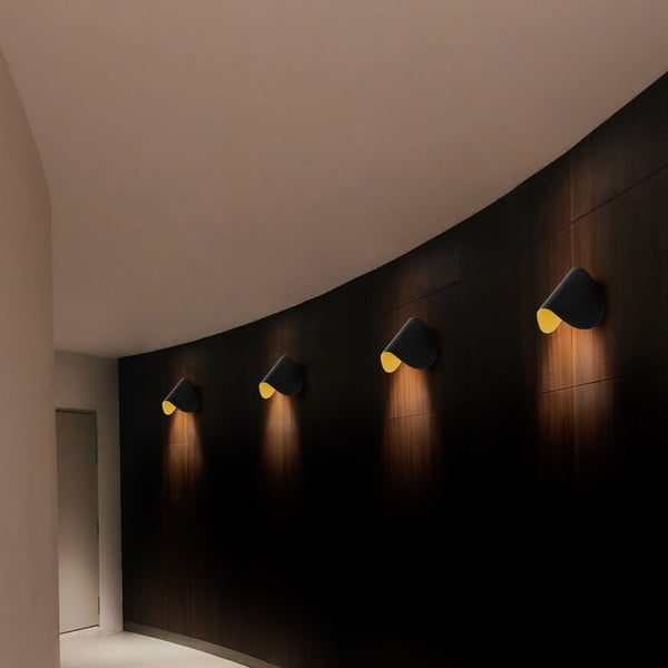 Черна LED стенна лампа Heybe – Opviq lights-image-1