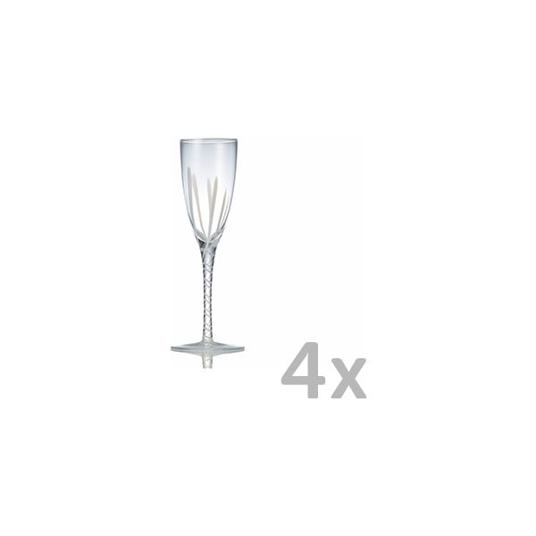 Sada 4 skleniček na šampaňské Salt&Pepper Mikado, 0,19 l