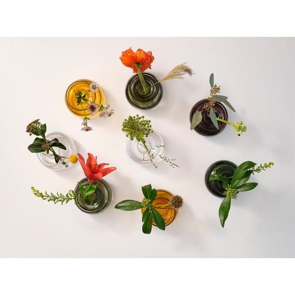 Стъклена ръчно изработена ваза в цвят жълта охра (височина 9 cm) Inu – Zone-image-4