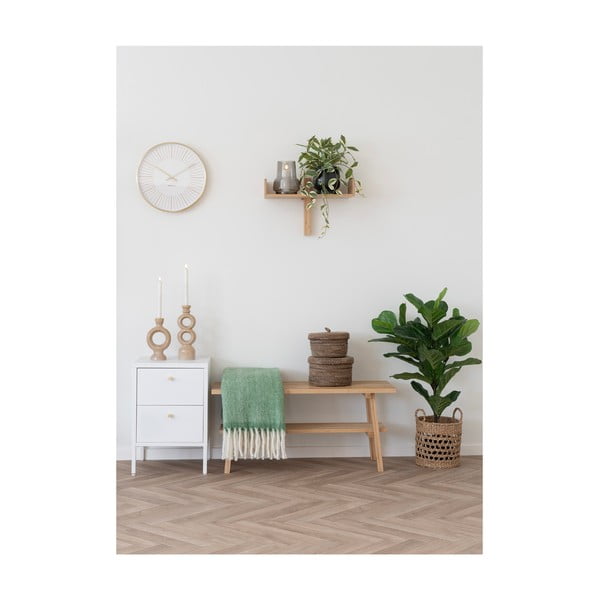 Зелено одеяло със смес от вълна 130x170 cm Carmel – House Nordic-image-2