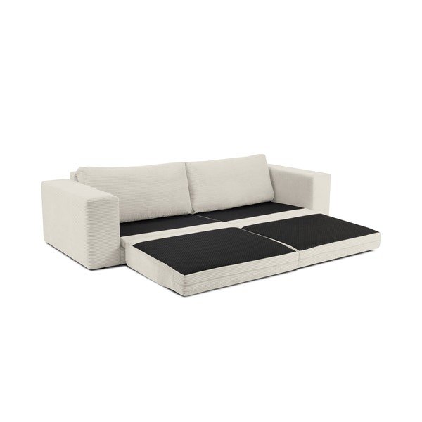 Бежов велурен разтегателен диван Donatella - Milo Casa-image-4