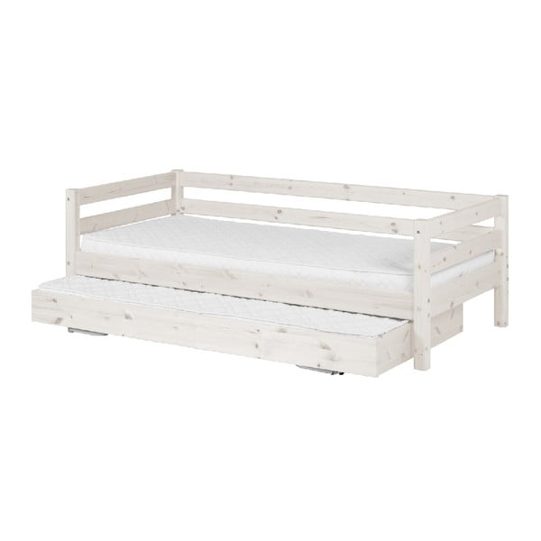 Детско легло от бял бор с разтегателно легло , 90 x 200 cm Classic - Flexa