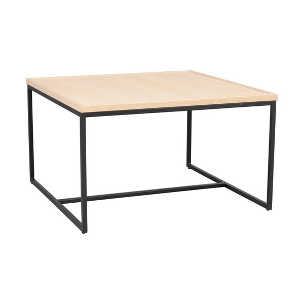 Масичка за кафе с дъбова дървена плоскост в естествен цвят ø 80 cm Deerfield – Rowico-image-2