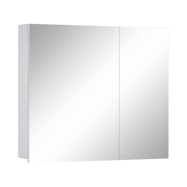 Бял стенен шкаф за баня с огледало , 80 x 70 cm Wisla - Støraa