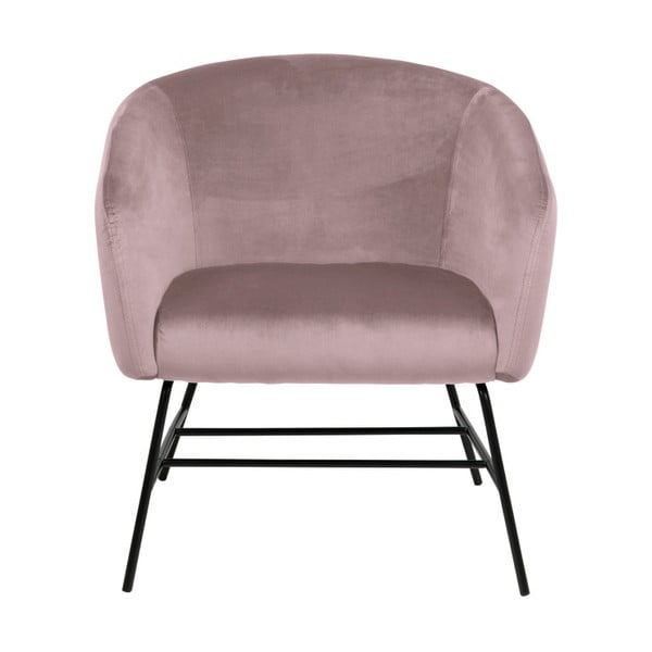 Кресло от прахово розово кадифе Ramsey - Actona-image-2