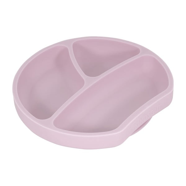 Розова силиконова бебешка чиния Чиния, ø 20 cm - Kindsgut