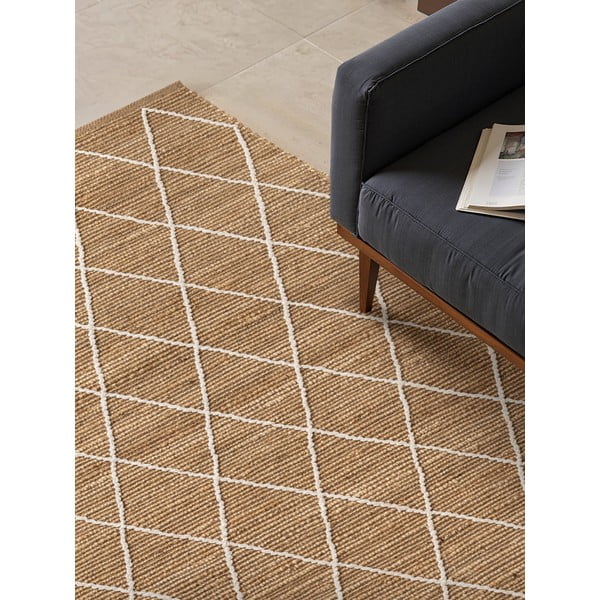 Ръчно изработен ютен килим в естествен цвят 80x150 cm Kunu – Hanse Home-image-4