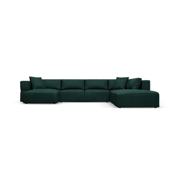 Зелен ъгъл U-образен диван, десен ъгъл Esther – Milo Casa