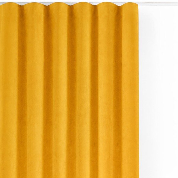 Затъмняваща завеса в цвят горчица 265x250 cm Velto – Filumi