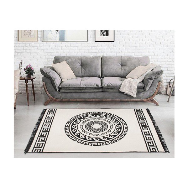 Бежов/черен двустранен килим Mandala, 120 x 180 cm-image-4