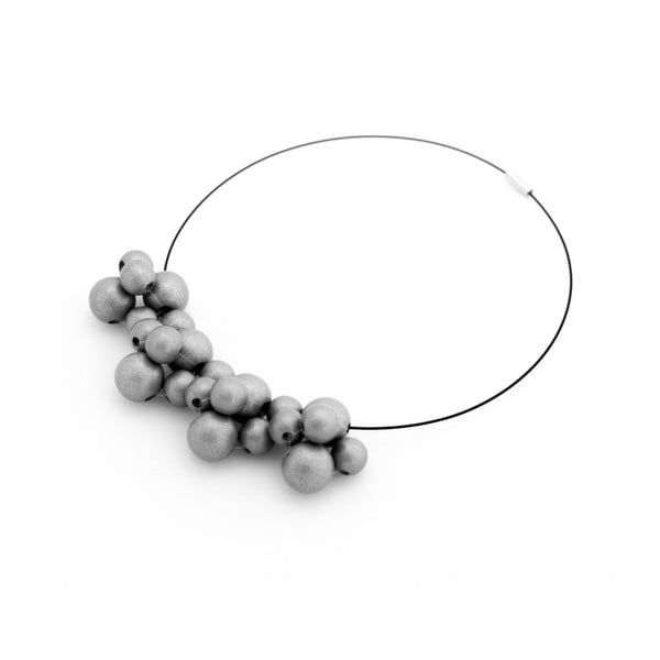 Stříbrný dřevěný náhrdelník Ko–ra–le Bubbles
