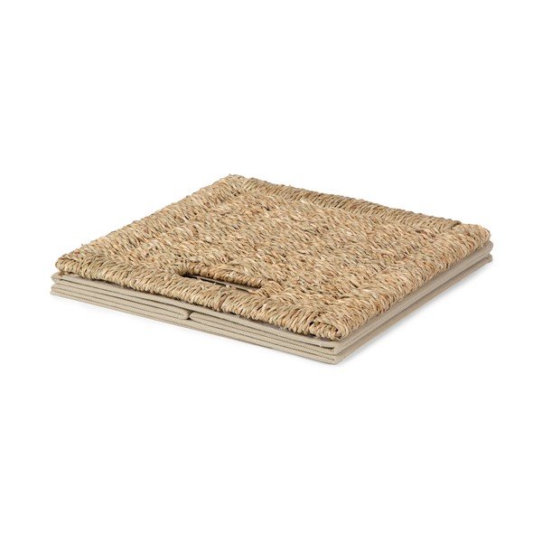 Кутия за съхранение от морска трева в естествен цвят 30x30x30 cm – Compactor-image-4