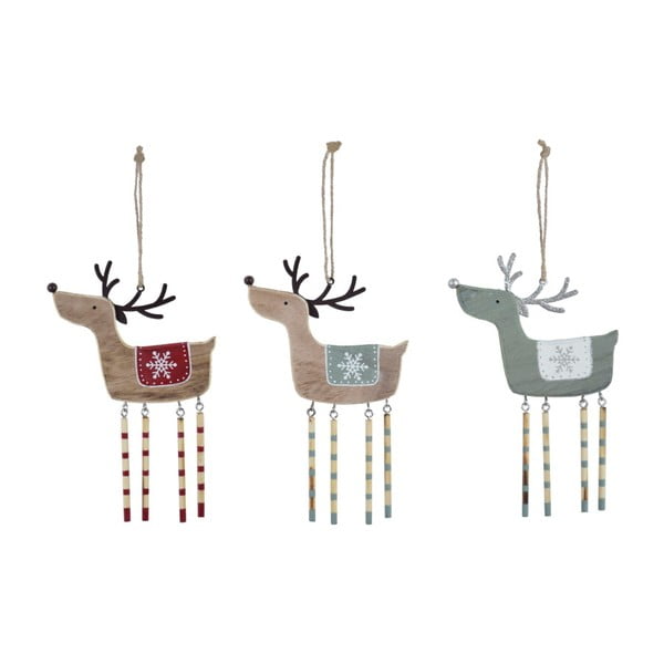 Комплект от 3 висящи декорации за коледна елха Misto Reindeers - Ego Dekor