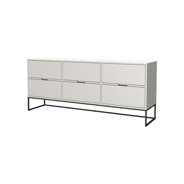 Бял скрин с черни метални крака Lipp - Tenzo-image-3