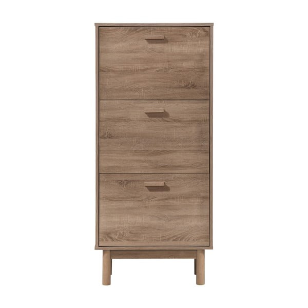 Накланяща се стойка за обувки от декор от дъб  в естествен цвят Melanie – Støraa-image-1