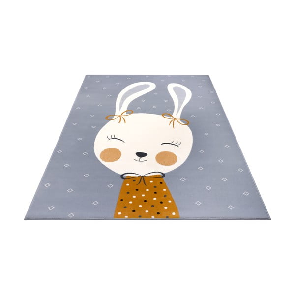 Сив детски килим 150x80 cm Bunny Polly - Hanse Home-image-2