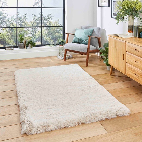Кремав килим 80x150 cm Super Teddy – Think Rugs-image-1