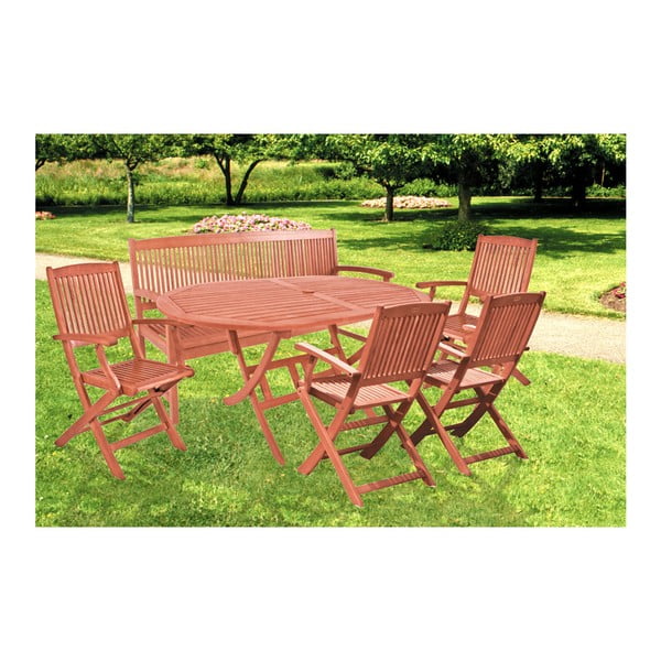 Градинска пейка от евкалиптова дървесина ADDU Стокхолм - Garden Pleasure-image-3