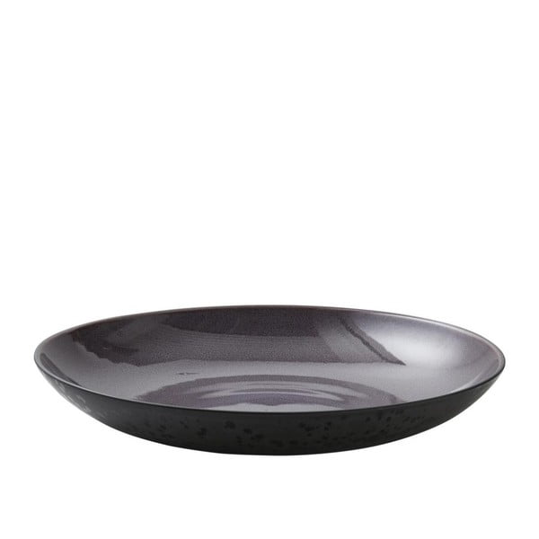 Купа за сервиране от черен фаянс с вътрешна глазура в лилаво Mensa, диаметър 40 cm - Bitz