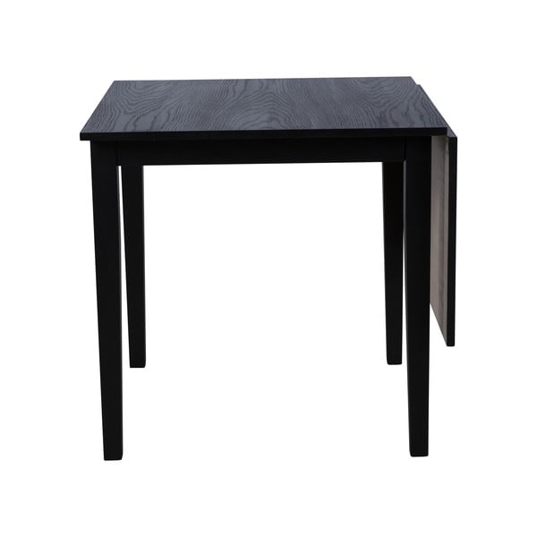 Черна сгъваема маса за хранене, изработена от дъбова дървесина , 75 x 75 cm Salford - Canett