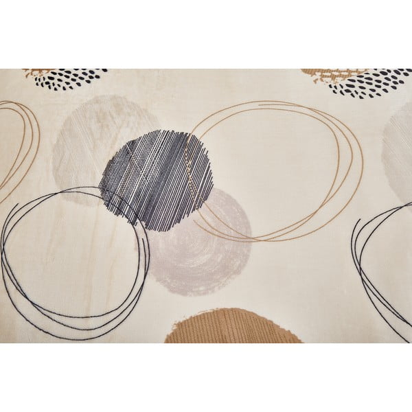 Светлокафяво единично  спално бельо от микроплюш 140x200 cm Circles – My House-image-4