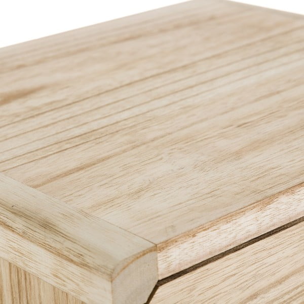 Нощно шкафче от екзотична дървесина в естествен цвят Natural Way - Casa Selección-image-4