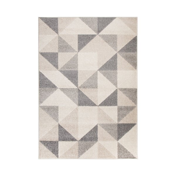 Сив и бежов килим Urban Triangle, 200 x 275 cm - Flair Rugs