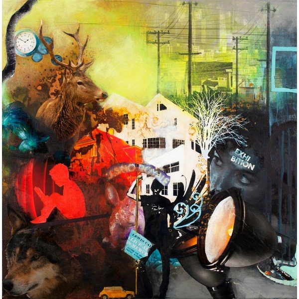 Freja Downhill, 100x100 cm