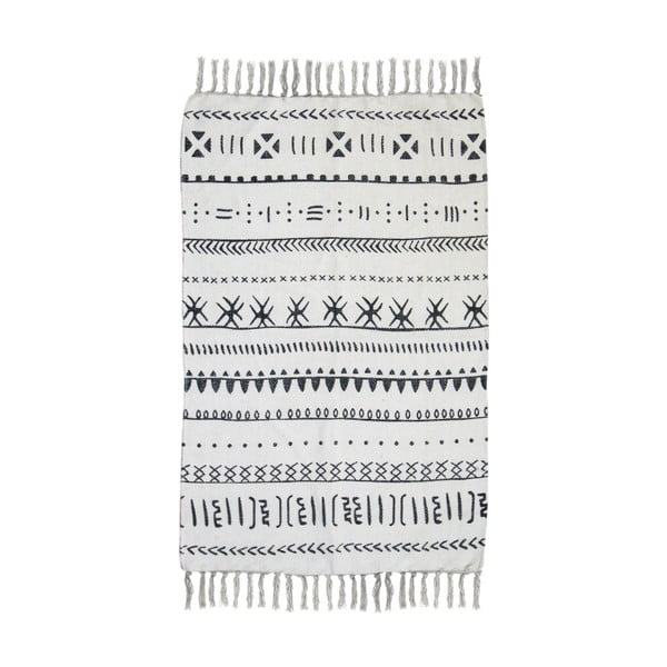 Черно-бял памучен килим Colorful Living Manio, 60 x 90 cm - HSM collection