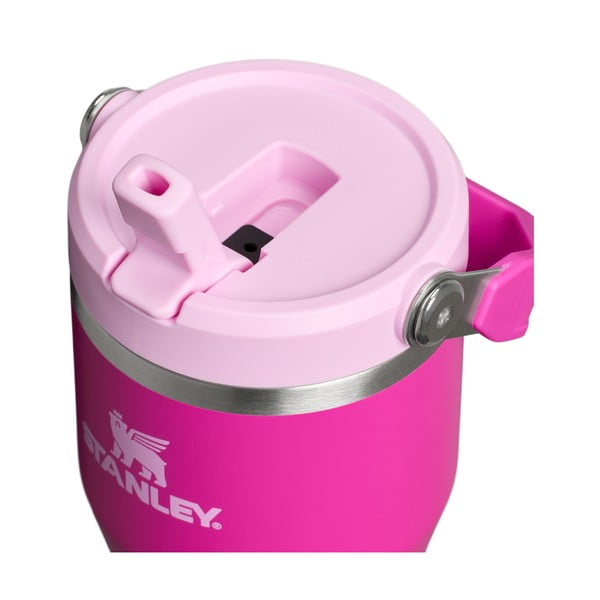 Розов термос от неръждаема стомана 600 ml IceFlow™ Flip Straw 2.0 Tumbler Violet Blossom – Stanley-image-1