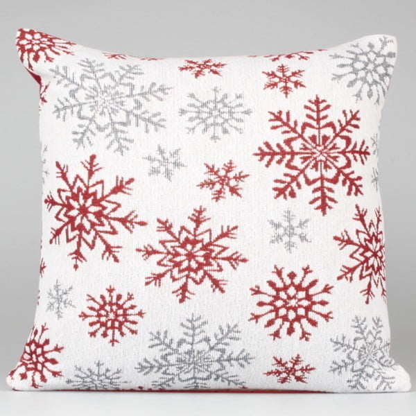 Бяло и червено калъфче за възглавница Зима, 40 x 40 cm - Dakls