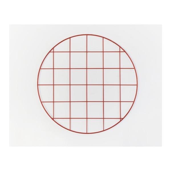 Circle Rojo червена телена плоскост за стена, ⌀ 59 cm - Really Nice Things