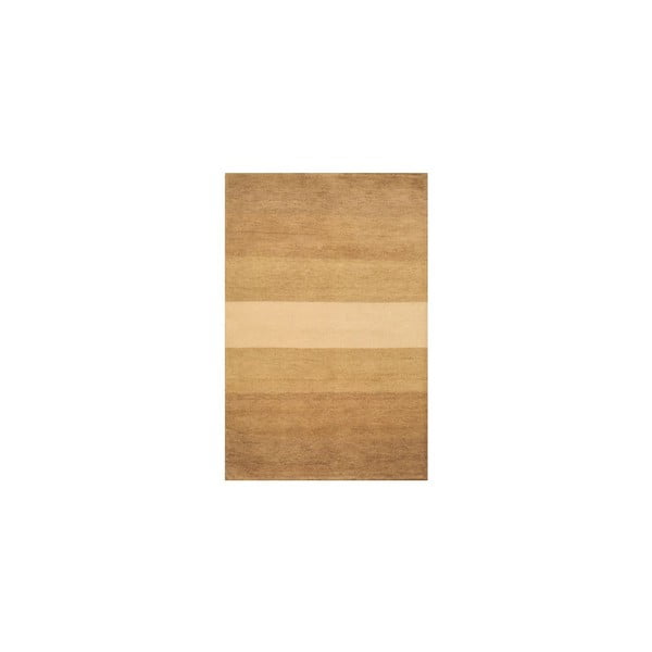 Vlněný koberec Baku Stripe Beige, 70x140 cm