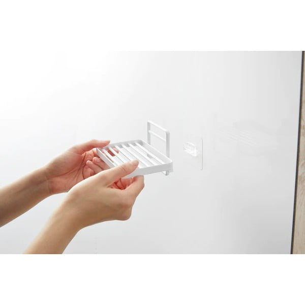 Бяла самозалепваща метална сапунерка Film Hook – YAMAZAKI-image-2