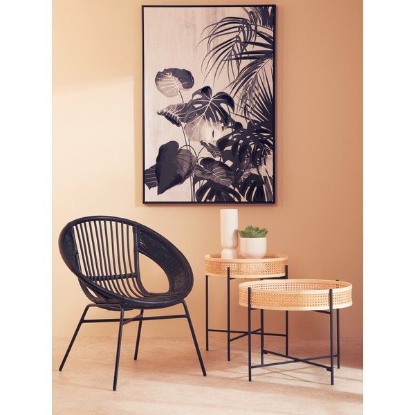 Ратанова кръгла масичка за кафе в естествен цвят ø 60 cm Depok – Premier Housewares-image-3