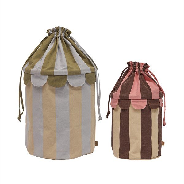 Текстилни детски кошници за играчки в комплект 2 бр. ø 38x66 cm Saga – OYOY Mini