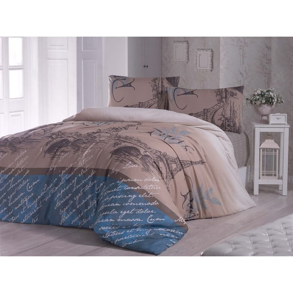 Спално бельо с чаршаф за двойно легло Athenes, 200 x 220 cm - Mijolnir