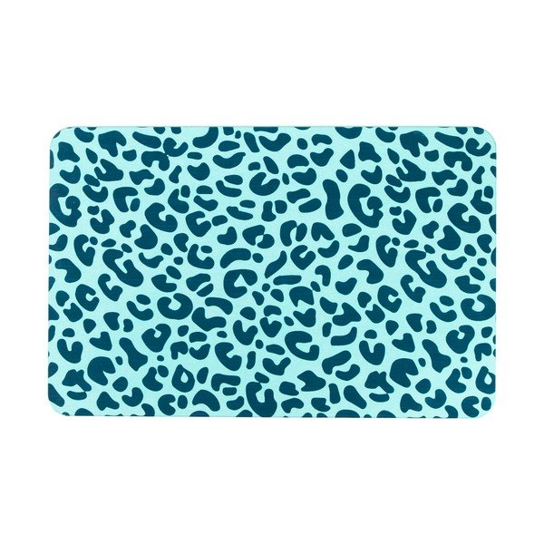 Светлосиня постелка за баня 39x60 cm Leopard - Artsy Doormats