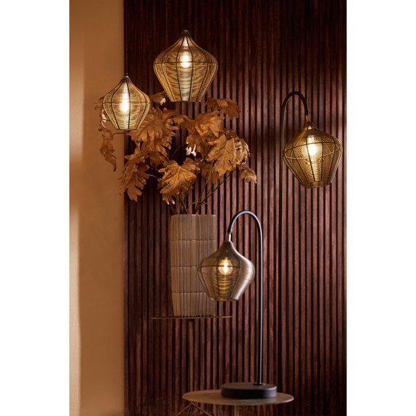 Метално висящо осветително тяло в бронзов цвят ø 27 cm Alvaro – Light & Living-image-1
