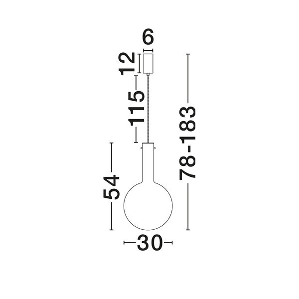 Сиво стъклено LED затъмняващо се висящо осветително тяло ø 30 cm Nostos – Nova Luce-image-4
