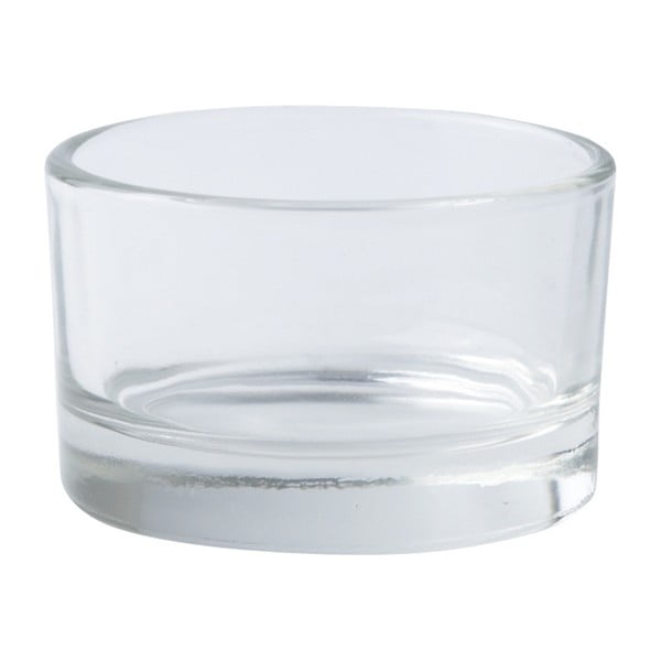 Свещник от прозрачно стъкло, 3 cm - KJ Collection