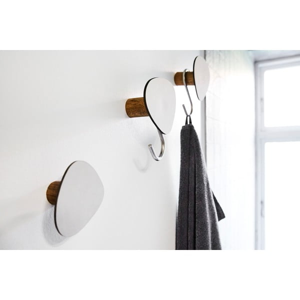 Светлосива стенна стоманена кука Dot S Nupo – LIND DNA-image-1