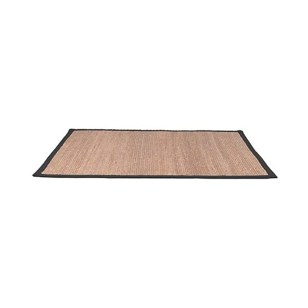 Конопен килим Черен, 140 x 160 cm - LABEL51