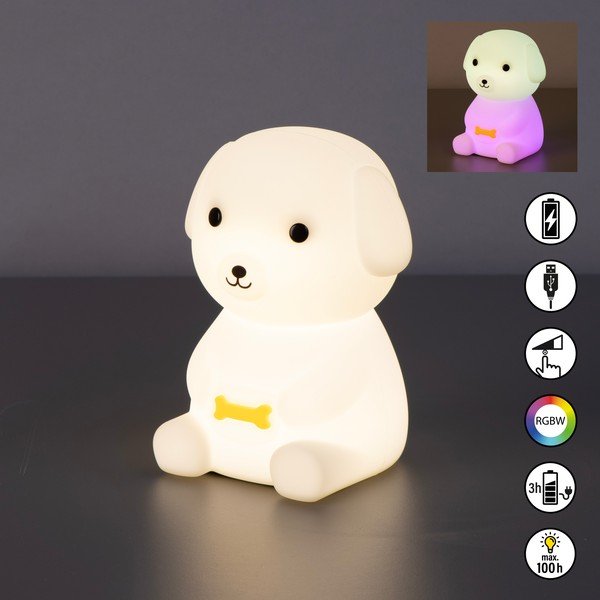 Бяла детска нощна лампа Leo – Fischer & Honsel-image-3