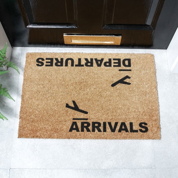 Изтривалка от кокосови влакна 40x60 cm Arrivals and Departures – Artsy Doormats-image-2